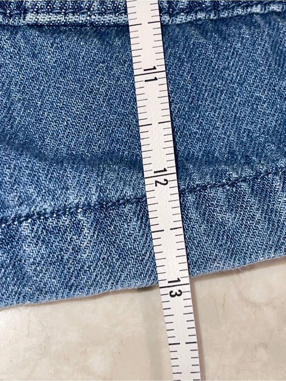 Blue Denim Jean Shorts with Drawstring